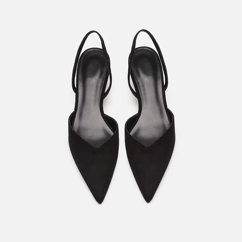 Shoes for Women 2024 Brand Slip-on Women's High Heels Fashion Shallow Mouth Office and Career Sexy Slingbacks Closed Toe sandals