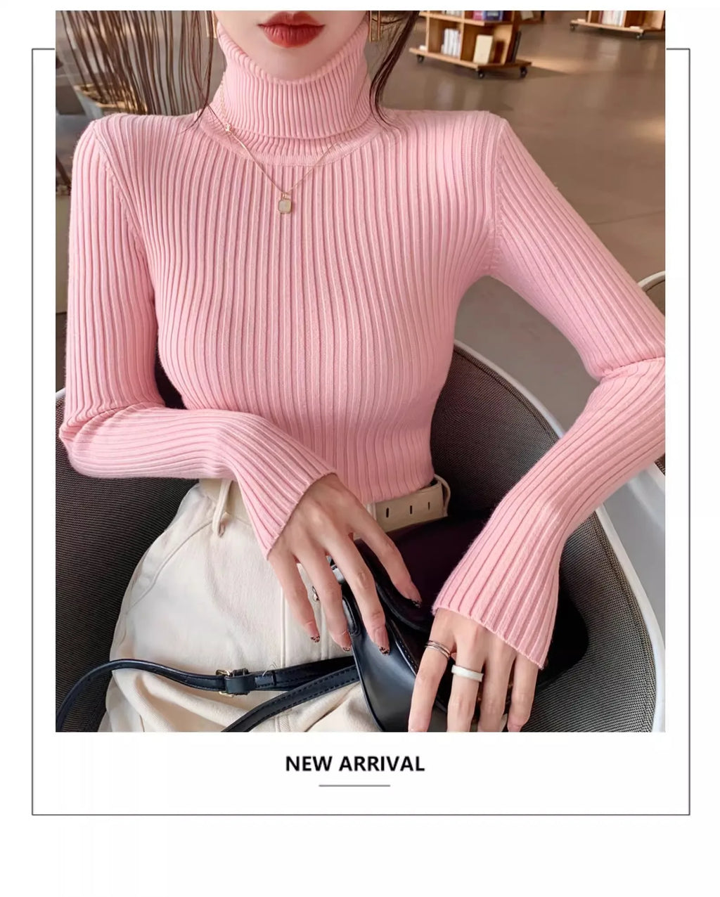 2025 Base Sweater Autumn Winter Thick Turtleneck Sweater Casual Slim Knitted Pullover Korean Style Simple Base Layer Warm Tops
