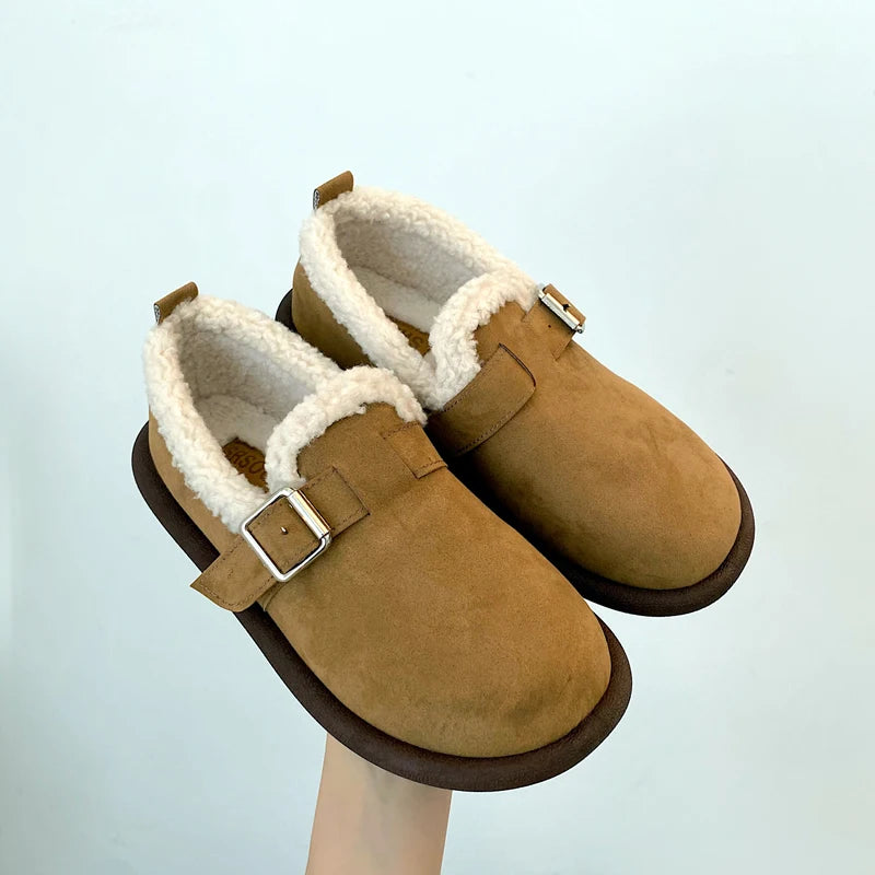 Thick bottoming women's retro spring and Autumn 2023 new loafers flat non-slip with skirt soft sole single shoes