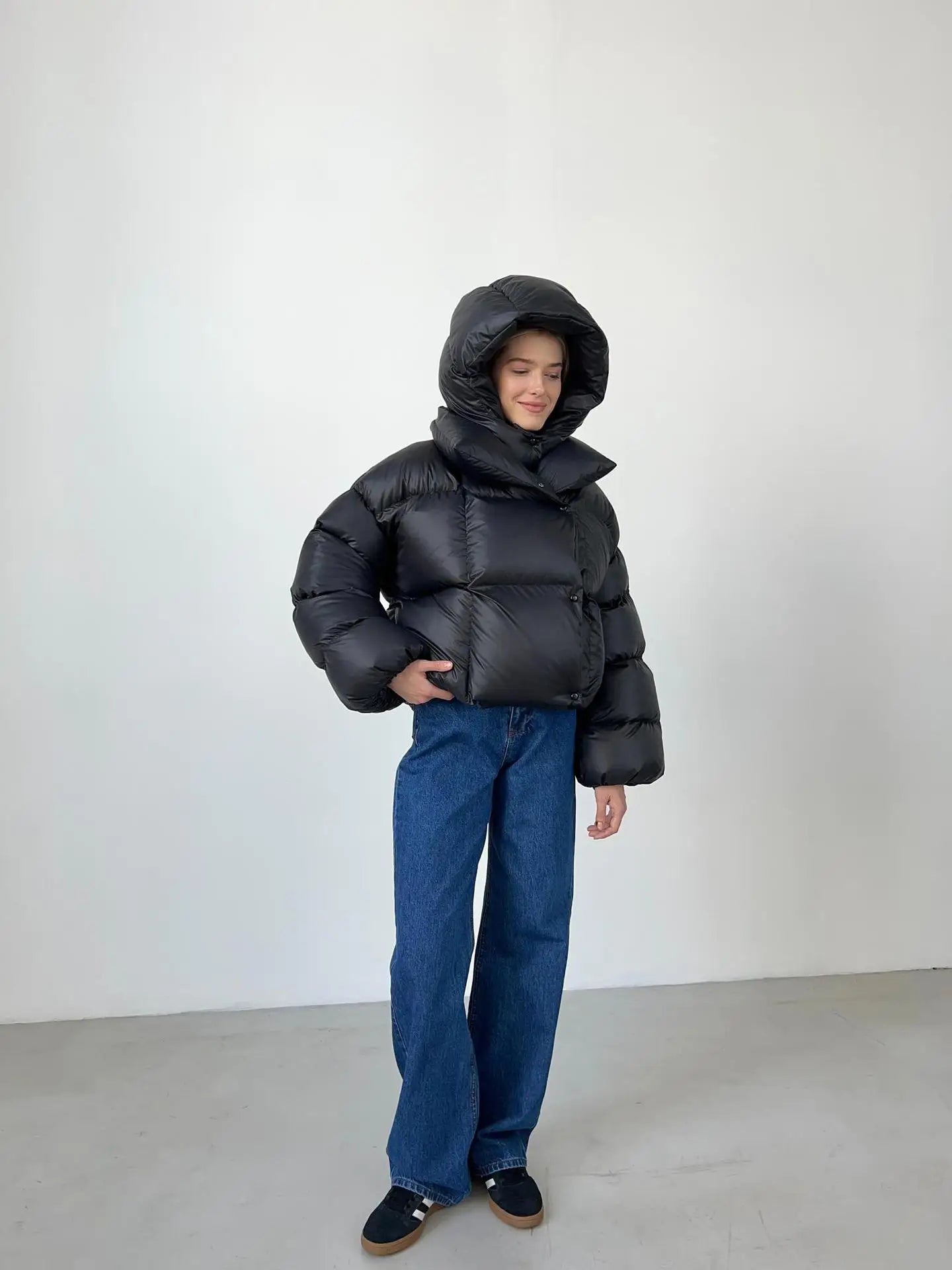 Women Autumn Winter Warm Coat Thick Parkas Long Sleeve Parkas Female Street Fashion Hoodies Woman's Cotton-padded Jacket 2025