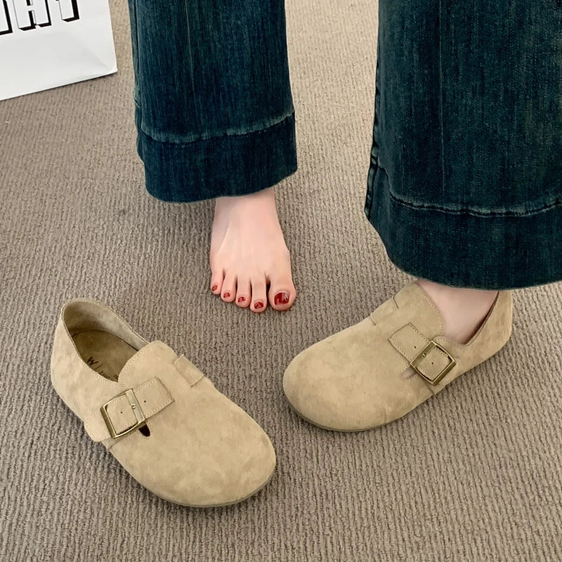 Women's Shoes Flats Barefoot Sneaker Woman 2025 Trend Moccasins Slip-on Round Toe Running Comfortable Stylish Retro on Offer New