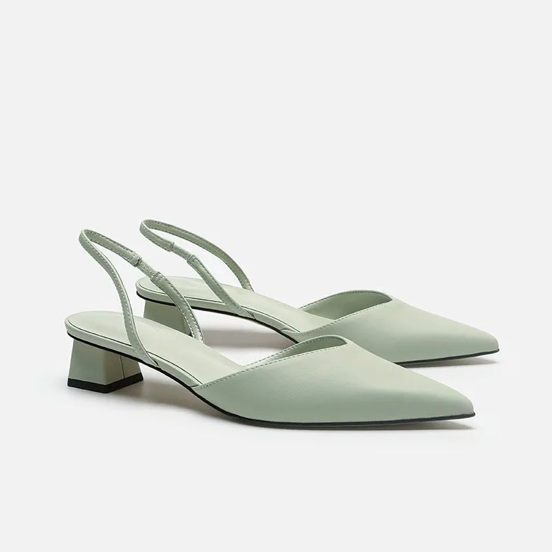 Shoes for Women 2024 Brand Slip-on Women's High Heels Fashion Shallow Mouth Office and Career Sexy Slingbacks Closed Toe sandals