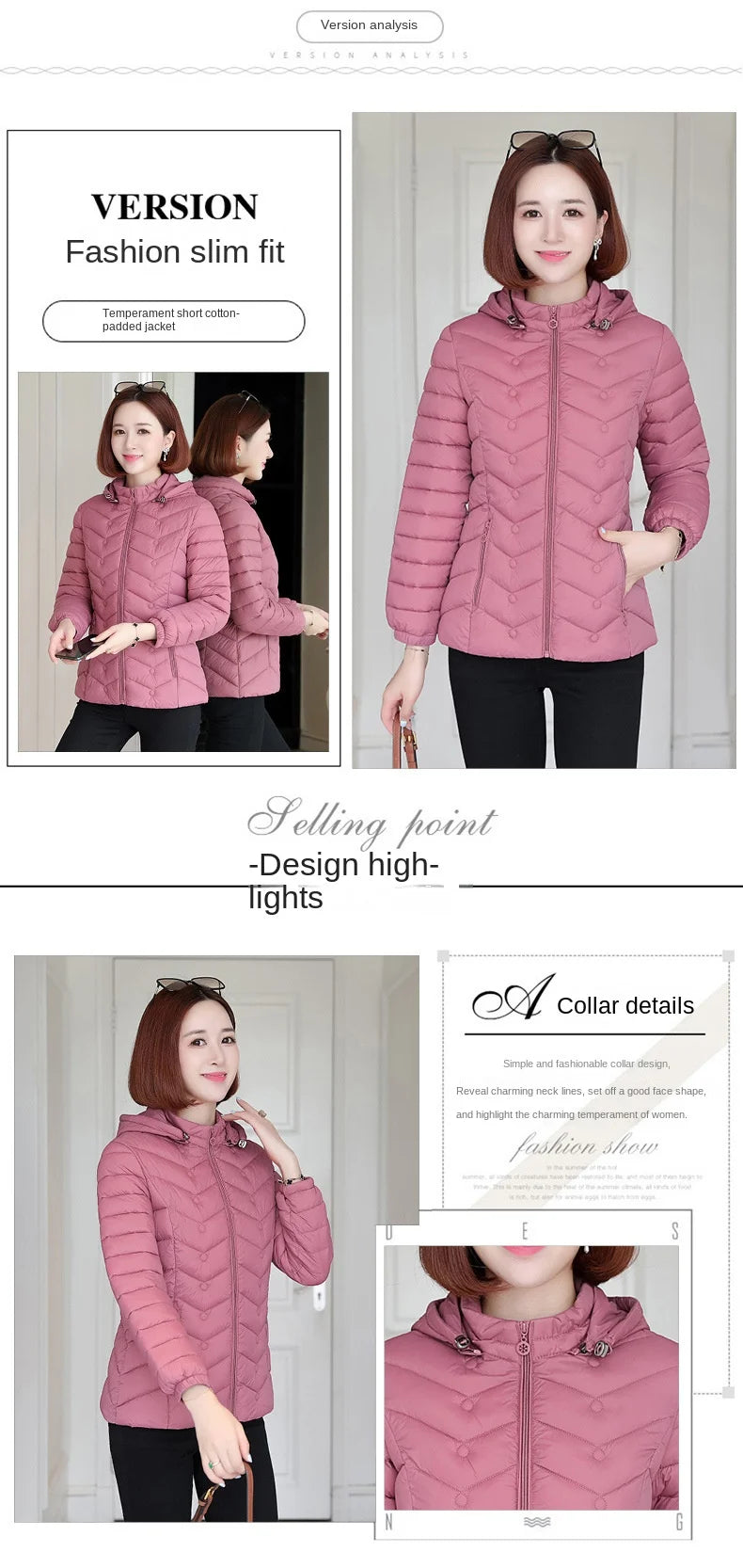 Women`s Winter Jackets Coats Overcoats Women Clothing Warm Slim Coat Lady Ultralight Jacket Female Windproof Parka Clothing