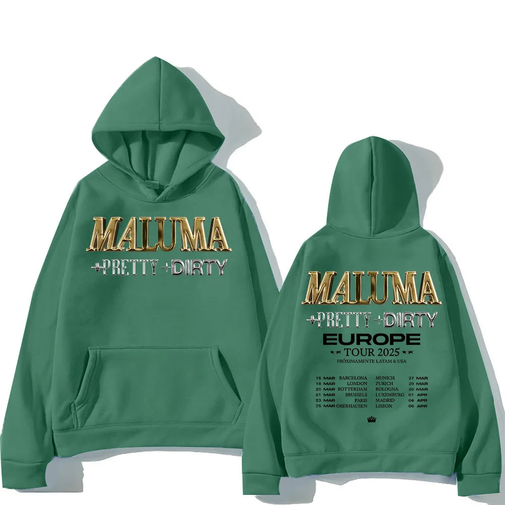 Maluma Europet Tour 2025 Print Hoodies Men's Hip Hop Fashion Clothing Sweatshirts Fashion New Unisex Pullovers Casual Streetwear