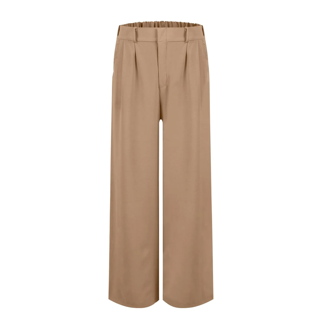 Women's Wide Leg Pants High Elastic Waisted In The Back Business Work Trousers Long Casual Pants Pants for Women Women’s Pants
