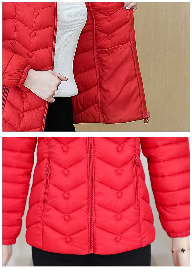 Women`s Winter Jackets Coats Overcoats Women Clothing Warm Slim Coat Lady Ultralight Jacket Female Windproof Parka Clothing