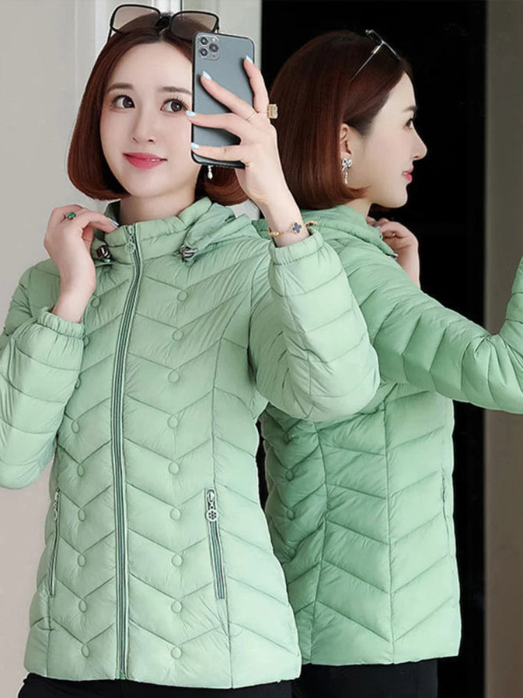 Women`s Winter Jackets Coats Overcoats Women Clothing Warm Slim Coat Lady Ultralight Jacket Female Windproof Parka Clothing