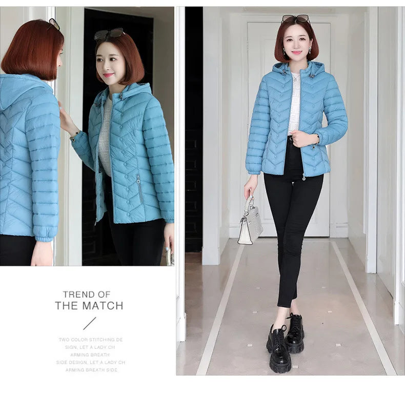Women`s Winter Jackets Coats Overcoats Women Clothing Warm Slim Coat Lady Ultralight Jacket Female Windproof Parka Clothing