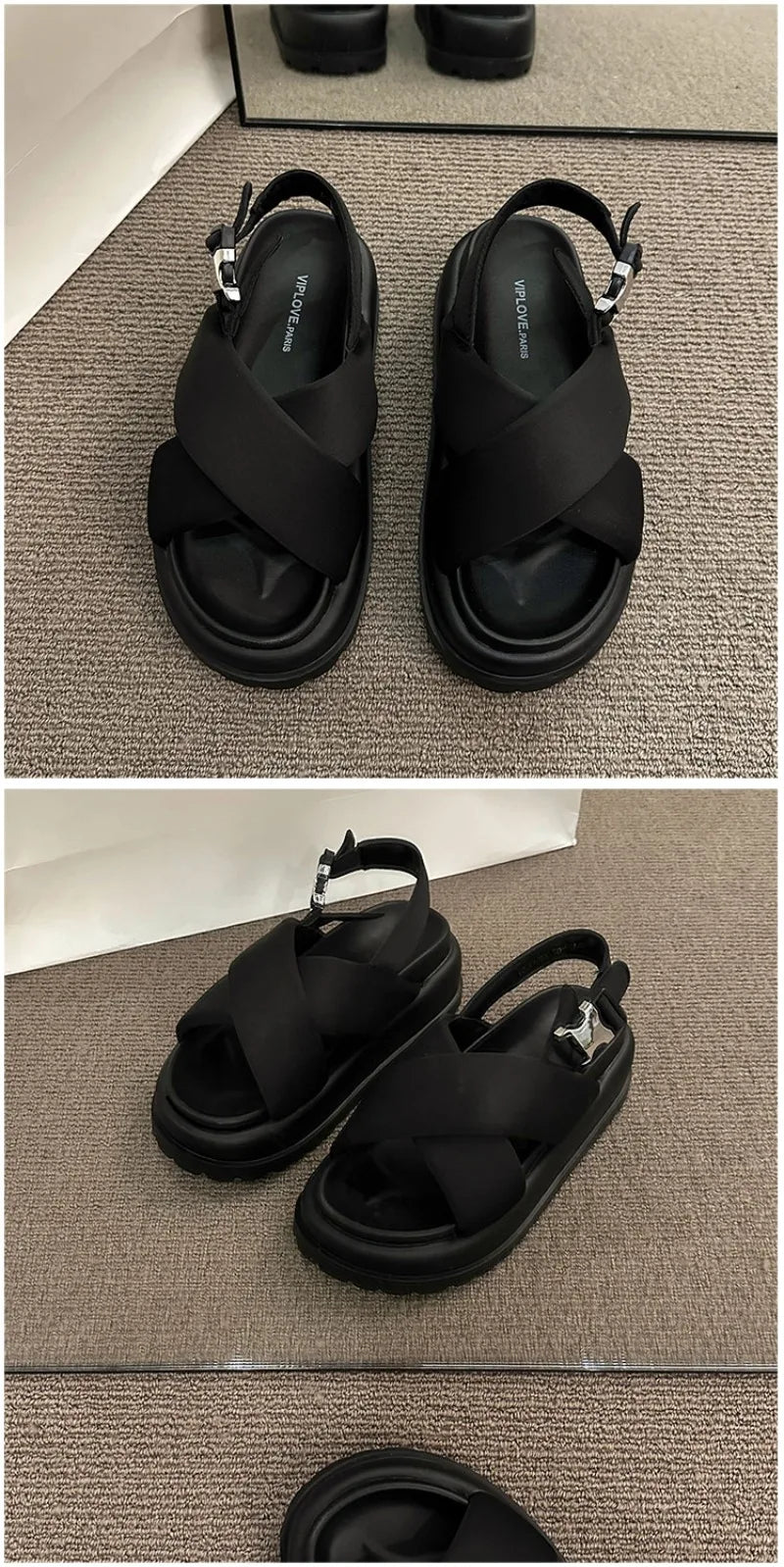 Female Sandals Comfort Shoes for Women 2025 New Elegant Summer Shoes Girls New Thick Beach Fashion Sandals