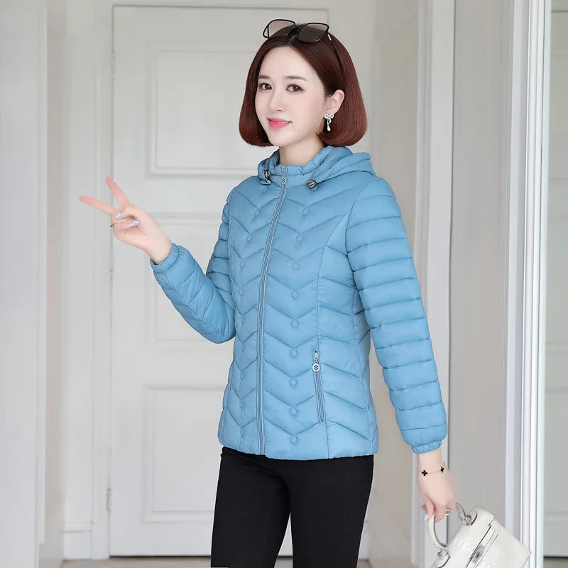 Women`s Winter Jackets Coats Overcoats Women Clothing Warm Slim Coat Lady Ultralight Jacket Female Windproof Parka Clothing